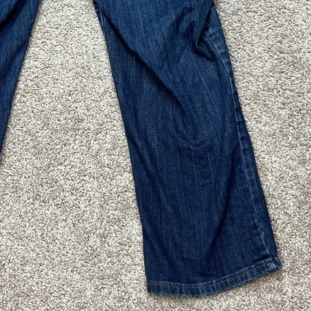 St. Johns Bay Jeans Womens 20W 44x25 Dark Blue Straight Leg Denim 5-Pocket Twill